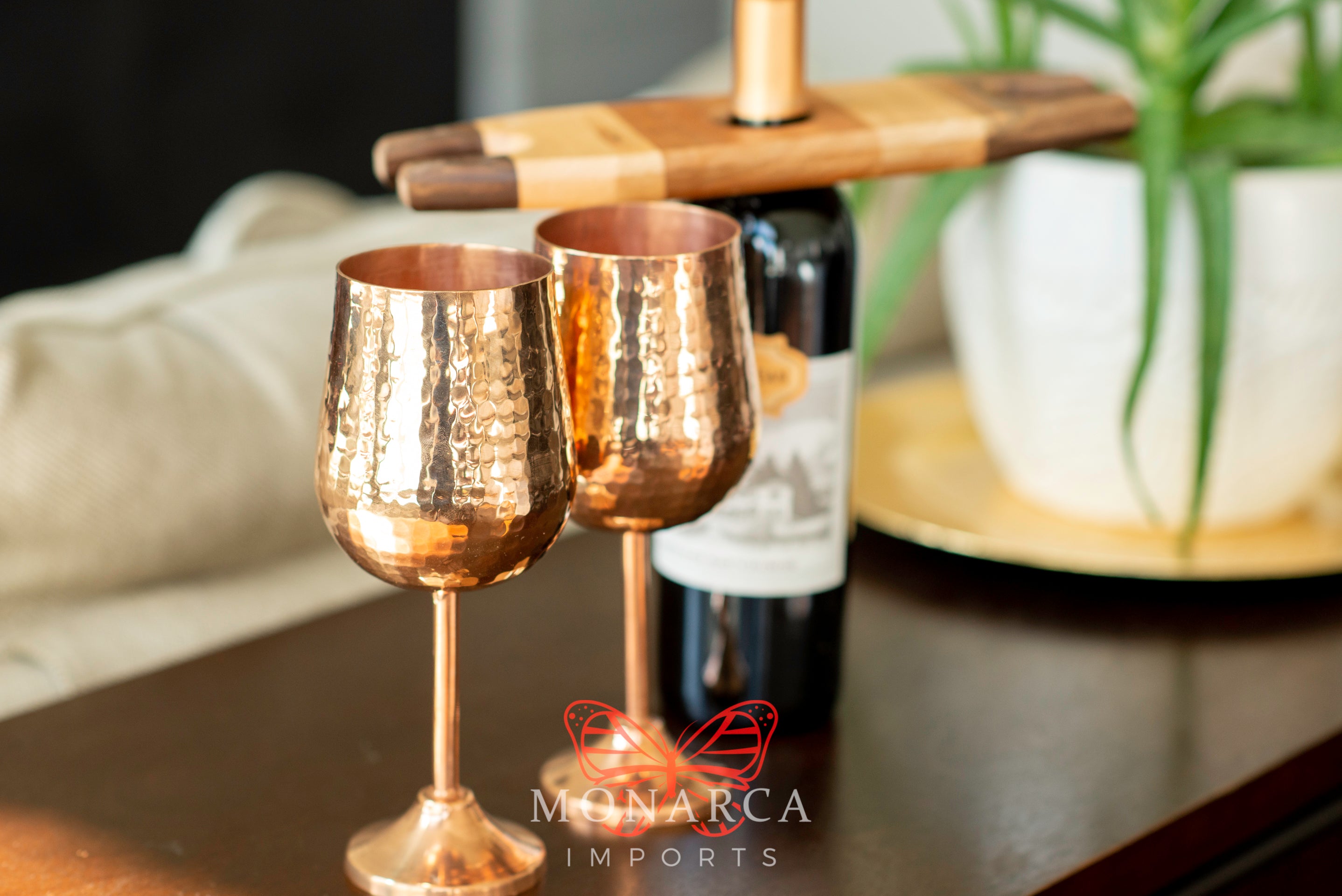 Copper-Dipped Wine Glasses, Set of 4 – MyGift