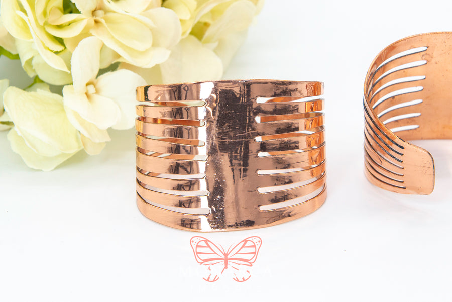 Buy Copper Cuff Bracelet Solid Copper Bracelet Floral Bracelet Pure Copper  Bracelet Copper Cuff for Women Online in India - Etsy