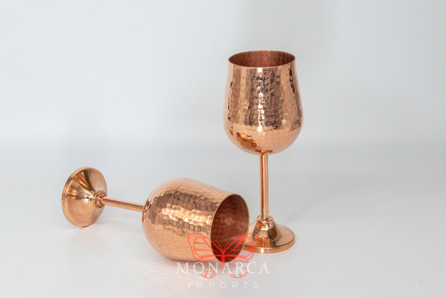 Copper wine glasses (set of 2)