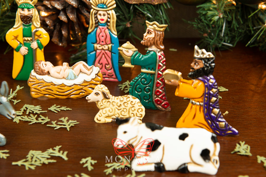 Tin Nativity Scene (10 piece) - Colorful