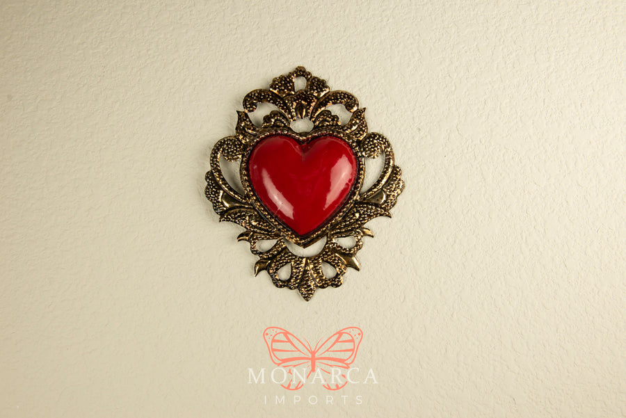 Brass Heart - 7.5"x6" - San Miguel de Allende