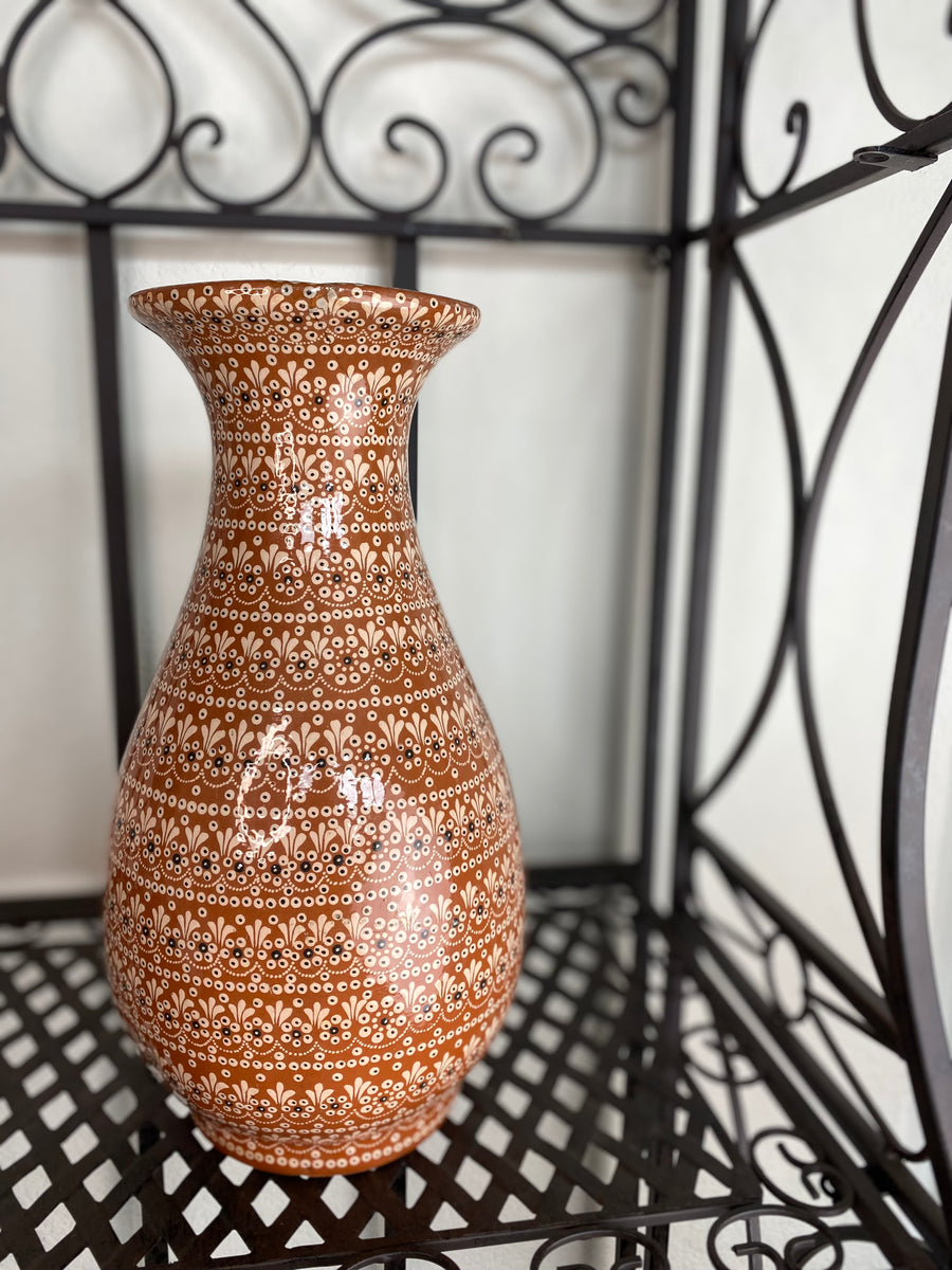 Clay Vase - Handpainted